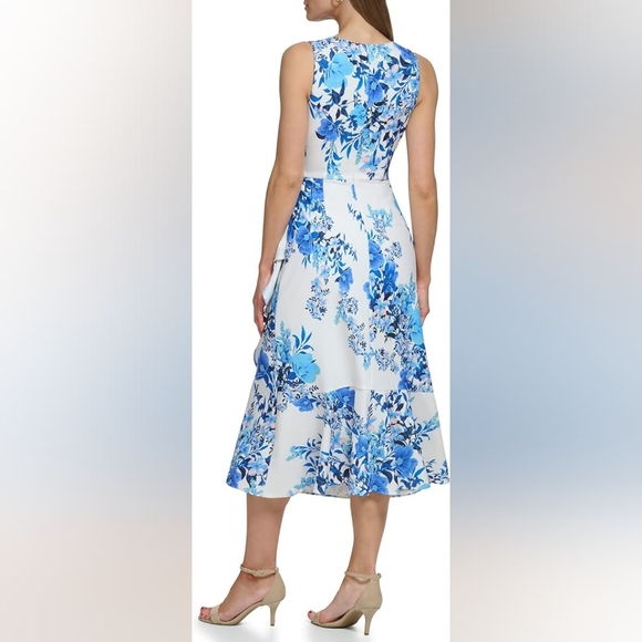 Eliza J Printed Knit Sleeveless Floral Dress - Picture 5 of 16